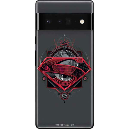 DC Comics Superman Grey Eye Collage Google Pixel 6 Pro Skin